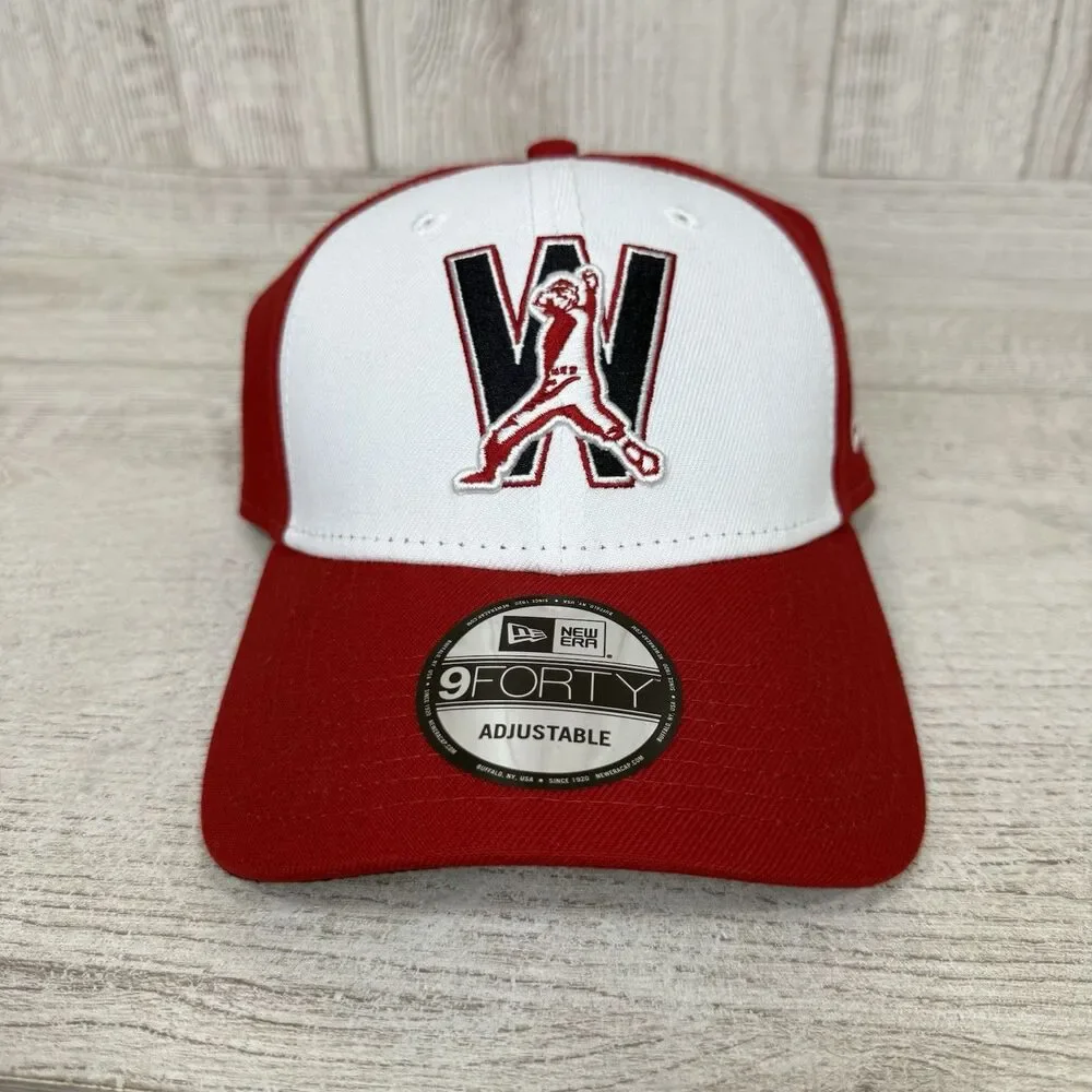 New Era 9FORTY Washington Nationals Adjustable Hat White Red MLB Baseball Cap